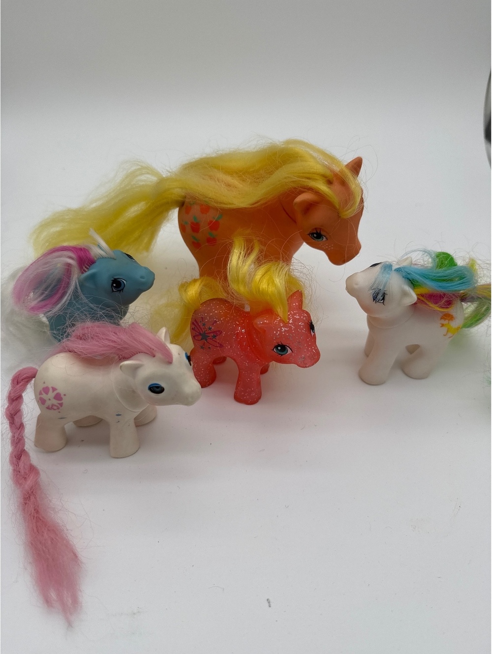 Vintage MLP G1 Lot of 5 - Applejack, Sunspot Sparkle & Baby Ponies - Hasbro80s
